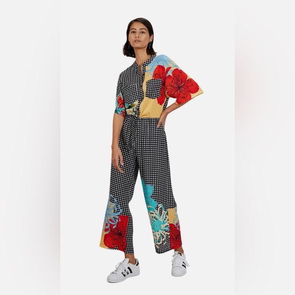 The Kit Pants - The Kit Issa Jumpsuit in Gingham Camillia